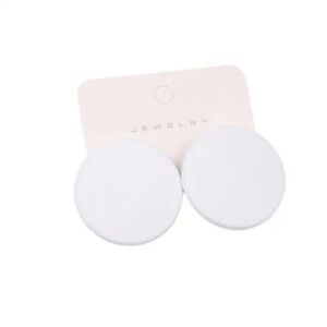 NEW Women white Round circle earrings